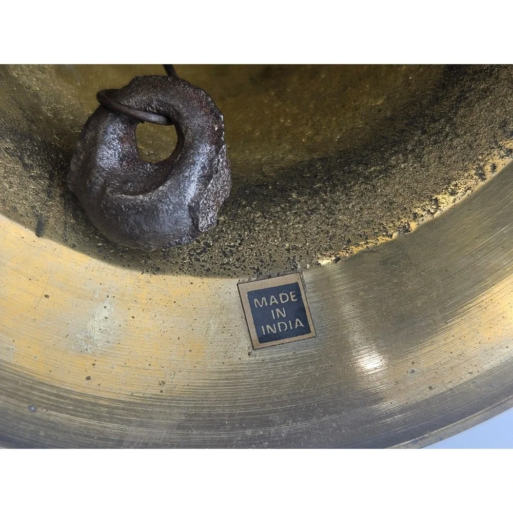 Large Solid Brass Hand Bell 11